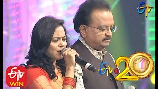 SPBalu and Sunitha Performs  Mounamelanoyi Song in ETV  20 Years Celebrations  2nd August 2015 [upl. by Ramin]