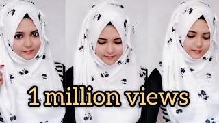 Hijab tutorial easy full coverage hijab style for schoolCollege [upl. by Burd]