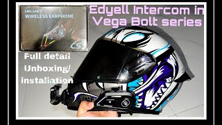 EDYELL Bluetooth intercom installation on VEGA BOLT  EDYELL C5  Best budget intercom under 2000 [upl. by Gollin]