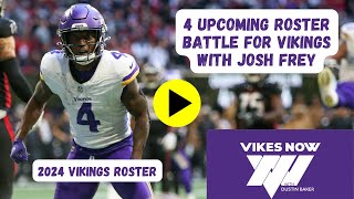 4 Upcoming Roster Battles for Vikings with Josh Frey [upl. by Emmett]