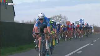 Nokere Koerse 2018  Last 3 km  Cycling Reviews 223 [upl. by Nalyr473]