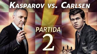 Carlsen com 13 anos e um super Golpe  Garry Kasparov Vs Magnus Carlsen [upl. by Aicirtel]