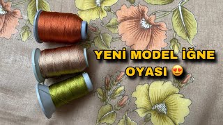 Kahverengi yazmaya kaçırılmayacak yeni model iğne oyası 😍 Çok farklı bir model çalıştım 👌🏼 dıy [upl. by Aitnohs]