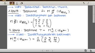 Darstellungsmatrix Basiswechsel  Berechnen Beispiel Rabea Friese [upl. by Walter]