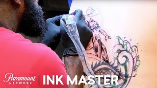 Elimination Tattoo Tramp Stamp Cover Ups  Ink Master Season 8 [upl. by Halas]