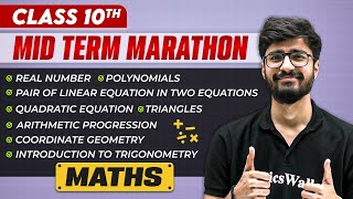 Complete CBSE Maths  Class 10th  MID Term in One Shot  Marathon Series 🔥 [upl. by Obola527]