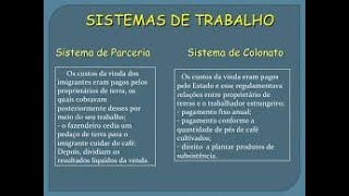 8° Ano SISTEMA DE PARCERIA E COLONATO AULA 2 [upl. by Melania661]