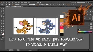 Adobe Illustrator CC Tutorial  How to image trace in illustrator in easiest way [upl. by Nepean367]