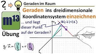 Gerade ins Koordinatensystem zeichnen und Punkte bestimmen Übung [upl. by Leruj]