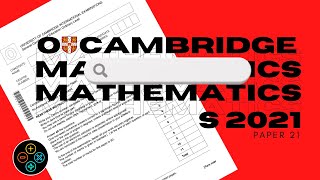 O Level Add Math May June 2021 Paper 21 403721 [upl. by Gem]