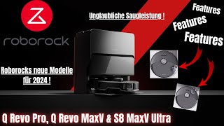 Roborocks Saugerflotte für 2024 mit TOP Features   S8 MaxV Ultra Q Revo Pro amp Q Revo MaxV [upl. by Asikal]