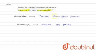 What is the difference between barometer and manometer  11  STATES OF MATTER  CHEMISTRY  CE [upl. by Sylas]