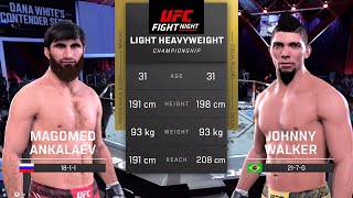 Magomed Ankalaev vs Johnny Walker 2 Full Fight  UFC 5 Fight Night [upl. by Airotciv]