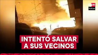 Callao hombre murió tras intentar rescatar a sus vecinos de fuerte incendio [upl. by Yim]