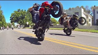 MORE HONDA GROM WHEELIES amp STUNTS [upl. by Neyu520]