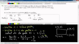 Secondaire 4 SN Québec Droite parallèles et perpendiculaire équation de droite exercice 17 [upl. by Jeno]