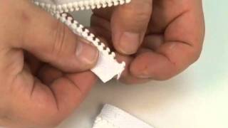 Installing YKK Zipper Top Stops [upl. by Appolonia612]