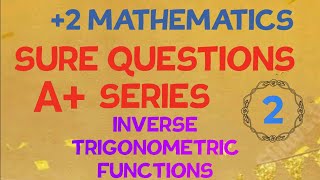 2 MATHEMATICSSURE QUESTIONS SERIESINVERSE TRIGONOMETRIC FUNCTIONS4 MARKS SURE 👍🏻 [upl. by Aytida]