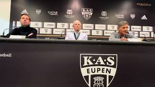 Press conference  KAS EupenRSC Charleroi [upl. by Hillhouse420]