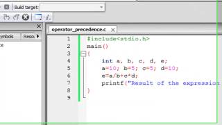 C Programming Tutorial  12 Operator Precedence [upl. by Aminta]