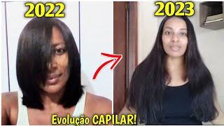 EVOLUÇÃO CAPILAR 1 ANO DE CRESCIMENTO com fotos e vídeos [upl. by Favian375]