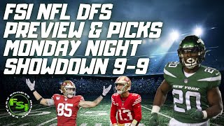 NFL DFS Showdown Preview Show  Monday Night Football  Jets vs 49ers  DraftKings Picks [upl. by Alehtse]