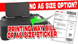 WAY BILL SHOPEE A6 SIZE PRINTING ON EPSON L120121 NO A6 SIZE OPTION HOW TO PRINT ON MICROSOFT WORD [upl. by Rockafellow]