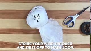 How to make ghosts out of trash bags and packing tape [upl. by Neirad241]