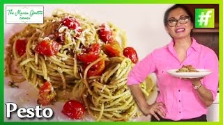 Howto Make Spaghetti with Pesto Sauce  Maria Goretti [upl. by Rossie]