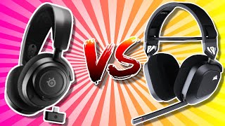 THEYRE VERY DIFFERENT  Steel Series Arctis Nova 7 VS Corsair HS80 Wireless [upl. by Ijies]