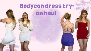 Bodycon dress tryon haul [upl. by Renzo]