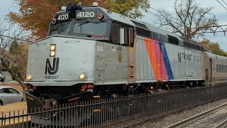 Railfanning NJ Transit at Short Hills 11124 EMD F40PH2CAT 4120 is back in service [upl. by Jarvis]