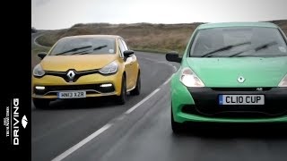 New vs old Renaultsport Clio 200 shootout [upl. by Ecnerual68]