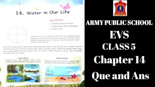 APS class 5 EVS chapter 14  WATER IN OUR LIVES  EXERCISE  APS class 5 EVS book NKS CLASSES [upl. by Hannazus]