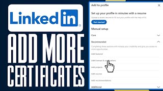 How To Add More Certificates To Your LinkedIn Profile StepByStep [upl. by Notlrac346]