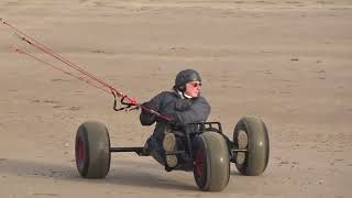 Kite buggies  Spittal Beach Northumberland [upl. by Duquette]