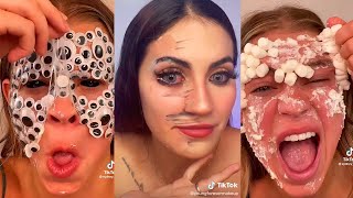 PAINFUL MAKEUP REMOVAL  SPECIAL EFFECTS MAKEUPSFX  SATISFYING 💚💛💜💙❤️ [upl. by Sybley]