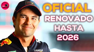 OFICIAL Pérez renueva con Red Bull hasta 2026  SoyMotorcom [upl. by Hullda]