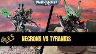 Necrons vs Tyranids Warhammer 40k Battle Report 10th Edition [upl. by Balfore96]