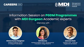 Know about PGDM programmes at MDI Gurgaon An interactive session with academic experts [upl. by Isidro45]