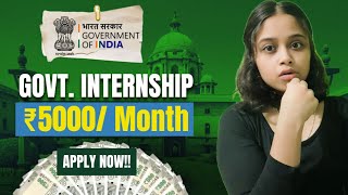 ₹5000 Stipend Wali Government Internship 🤑  Apply Now for PM Internship Yojana internship job [upl. by Ellery]