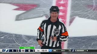 Refs refuse to call blatant goaltender interference in Jets Lightning game [upl. by Thier442]