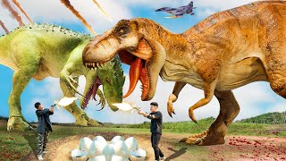 Last Blockbuster Dinosaur T rex Attack  Trex Chase 5  Adventure Rexy  Dinosaur  Rexy Films [upl. by Ingles]