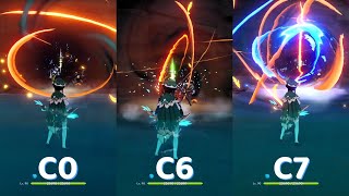 Venti C0 vs C6 vs C7 Gameplay Comparison [upl. by Kleinstein]