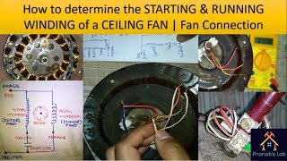 How to Identify Starting amp Running windings of a ceiling fan  Ceiling Fan Connection  Fan Windings [upl. by Aniat277]