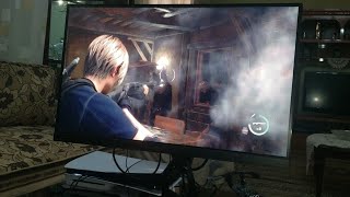 Resident Evil 4 Remake l PS5 Slim 4K MONITOR AORUS FI27Q [upl. by Odelet]