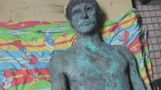 Greek god statue mystery 2000 year old bronze Apollo surfaces in Gaza [upl. by Milburt776]