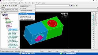 How to create volume hex mesh  Ansys APDL 11 [upl. by Hutner]