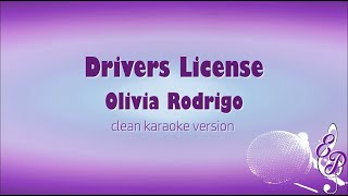 Drivers License Karaoke Version with Clean Lyrics [upl. by Ynaffat992]