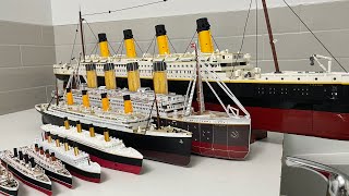 All Ship Models Review with Black and White Color  RMS Titanic Lusitania Carpathia Olympic [upl. by Rodman]